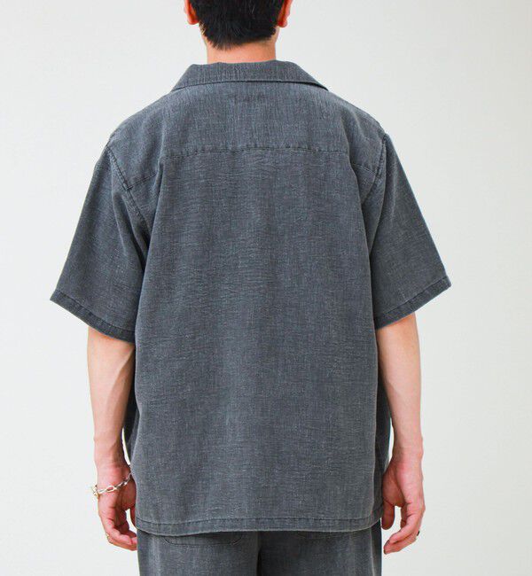 GLOSTER「【セットアップ対応】麻調ウォッシュ ショートスリーブシャツ」|シャツ・ブラウス|