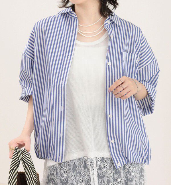 fredy emue「【人気につき半袖Ver.で再登場】汗染み軽減加工COTTON半袖シャツブルゾン」|シャツ・ブラウス|
