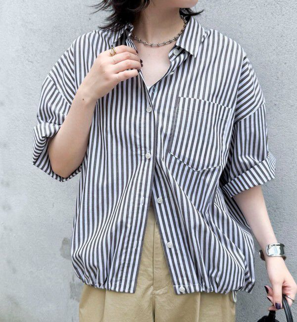 fredy emue「【人気につき半袖Ver.で再登場】汗染み軽減加工COTTON半袖シャツブルゾン」|シャツ・ブラウス|
