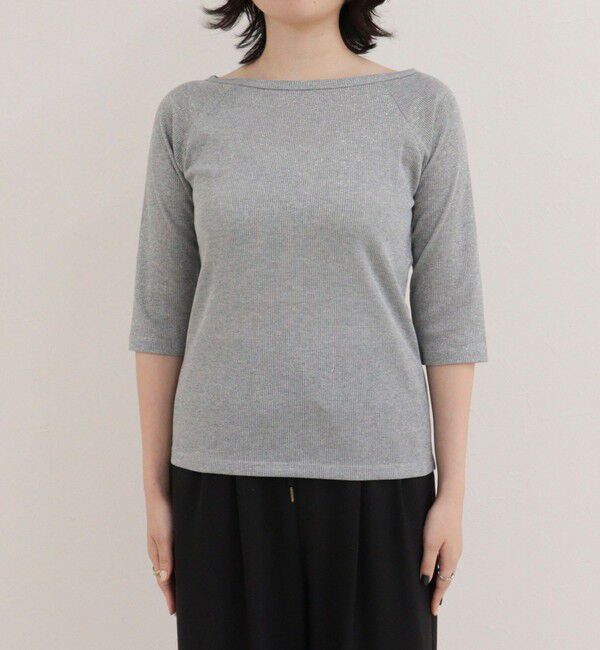 fredy emue「ラメテレコボートネックカットソー」|Tシャツ・カットソー|