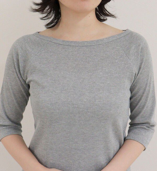 fredy emue「ラメテレコボートネックカットソー」|Tシャツ・カットソー|