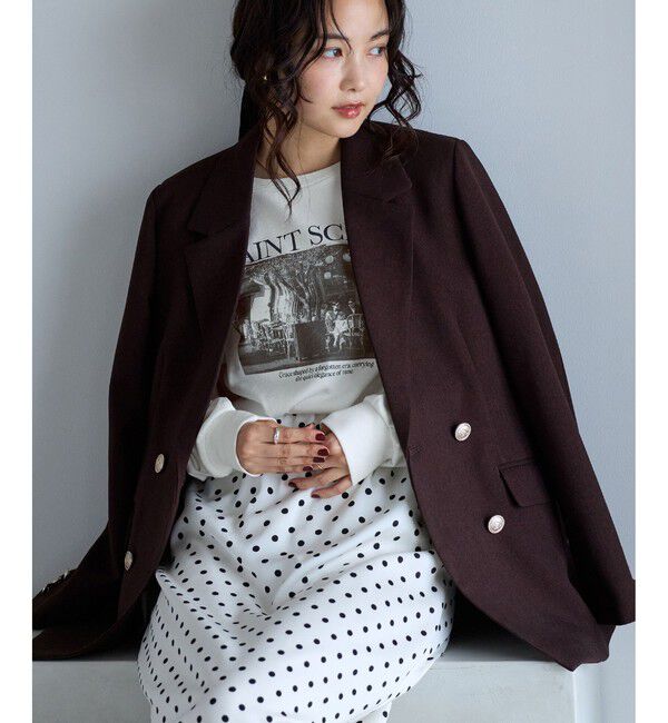 VIS「ロゴ＆フォトアソートロングTシャツ」|Tシャツ・カットソー|ホワイト系(11)