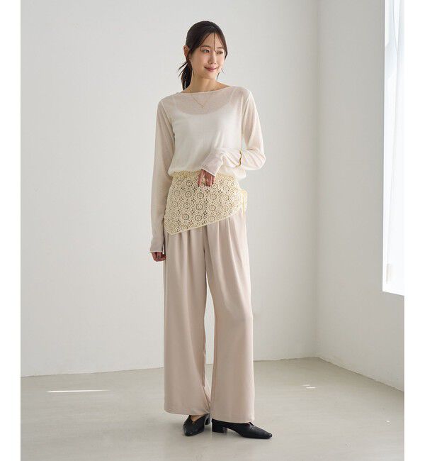 Rope&rsquo;Picnic「ラメシアーリブトップス」|Tシャツ・カットソー|