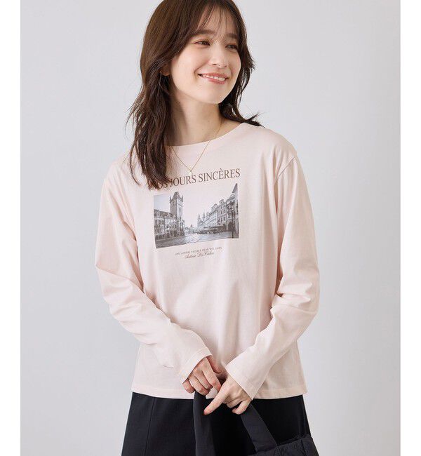 Rope&rsquo;Picnic「アソートプリントロングスリーブTシャツ」|Tシャツ・カットソー|ピンク(63)