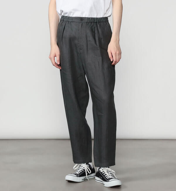 Morris & Sons「MORRIS & SONS | リネン イージーパンツ MEN」|チノ|CHARCOAL