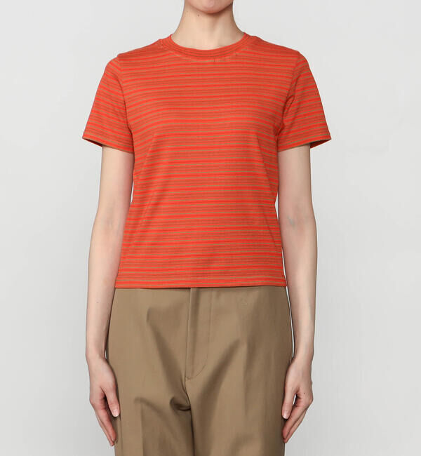  「Yonetomi | 〈別注〉クルーネックボーダーTシャツ WOMEN」|Tシャツ・カットソー|