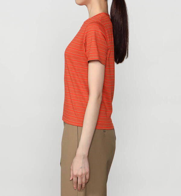  「Yonetomi | 〈別注〉クルーネックボーダーTシャツ WOMEN」|Tシャツ・カットソー|
