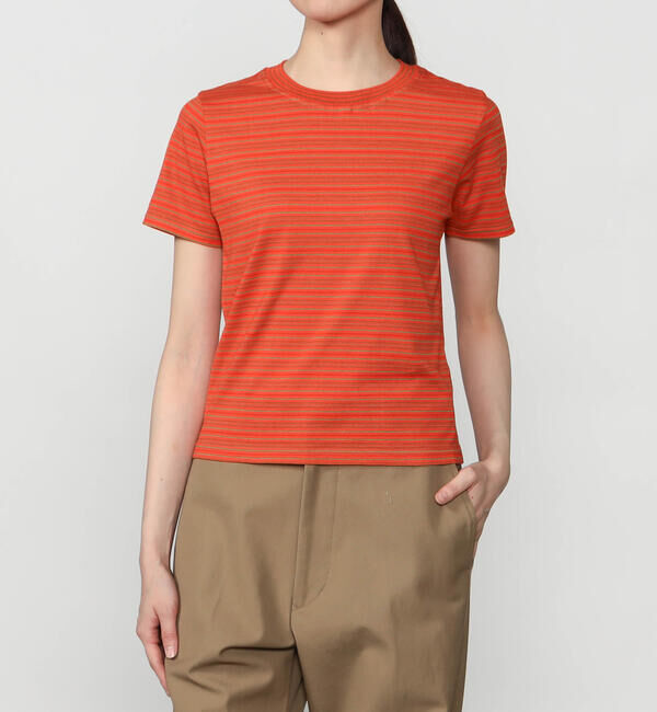  「Yonetomi | 〈別注〉クルーネックボーダーTシャツ WOMEN」|Tシャツ・カットソー|