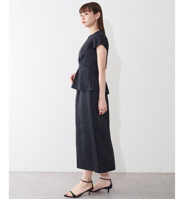 Drawing Numbers「【Drawing Numbers】ラミーサテンペプラムブラウス」|シャツ・ブラウス|
