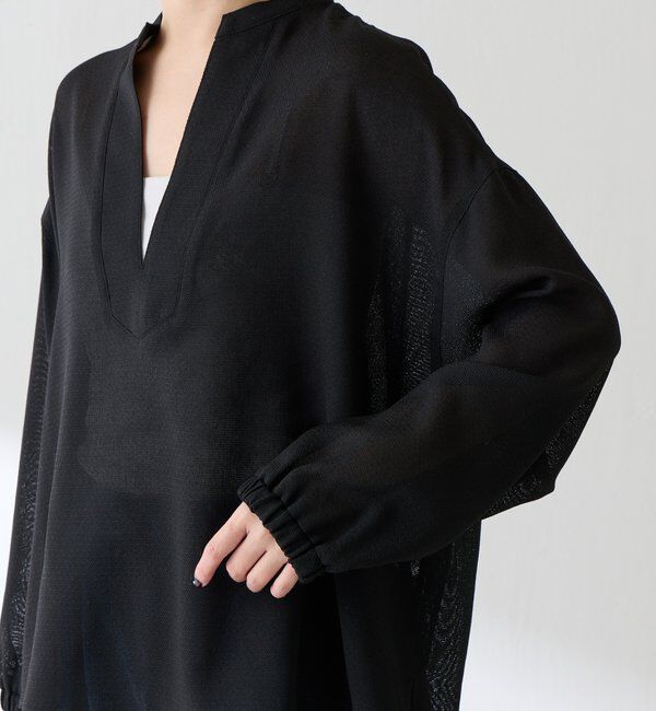  「【夏にも着れる長袖/涼しく体型カバー】ヴィンテージメッシュブラウス」|シャツ・ブラウス|