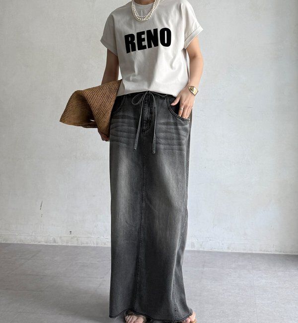  「接触冷感2WAYフロッキーロゴTEE」|Tシャツ・カットソー|