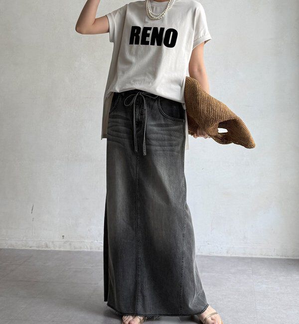  「接触冷感2WAYフロッキーロゴTEE」|Tシャツ・カットソー|