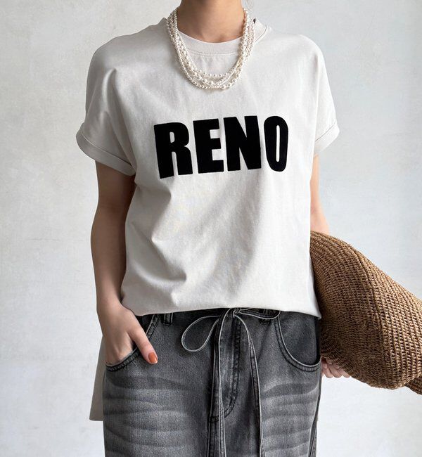  「接触冷感2WAYフロッキーロゴTEE」|Tシャツ・カットソー|
