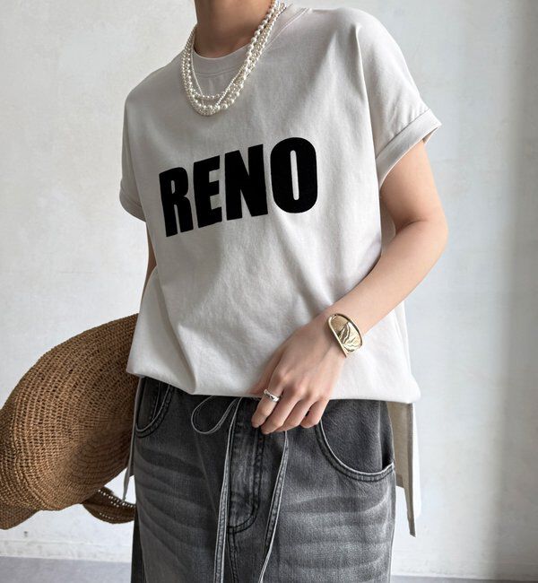  「接触冷感2WAYフロッキーロゴTEE」|Tシャツ・カットソー|