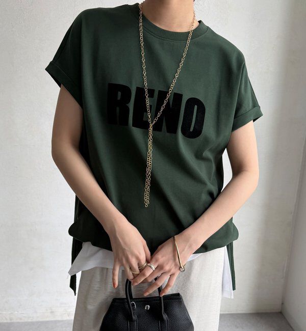  「接触冷感2WAYフロッキーロゴTEE」|Tシャツ・カットソー|グリーン