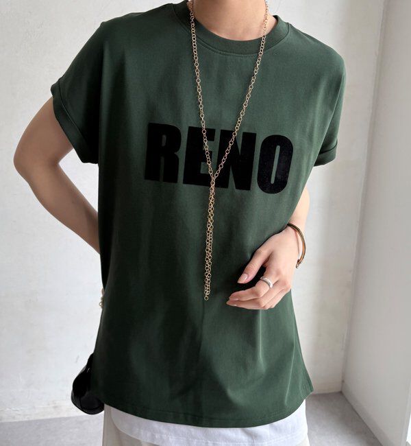  「接触冷感2WAYフロッキーロゴTEE」|Tシャツ・カットソー|