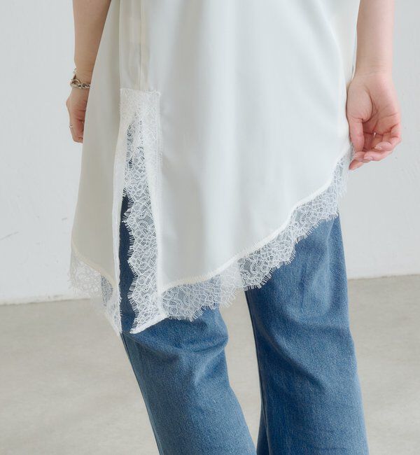  「レースサテンキャミ」|キャミソール|