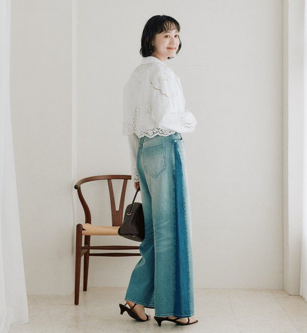  「【繊細なカットワーク刺繍が華やかさを演出】カットワークショートジャケット」|テーラードジャケット|