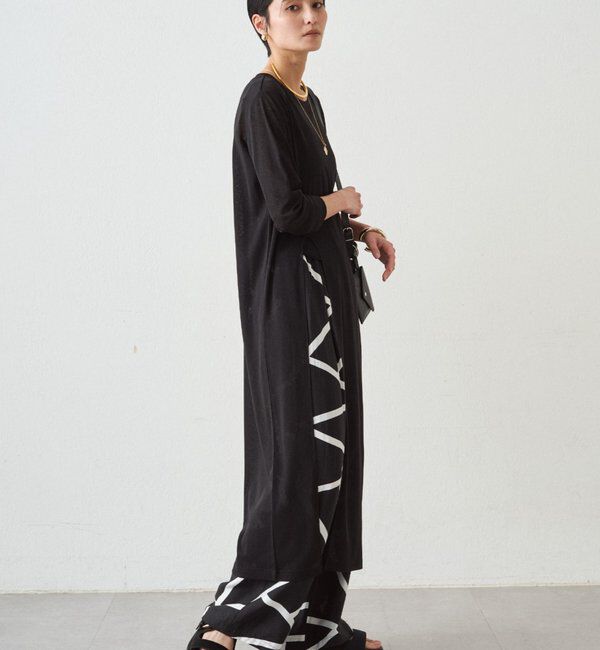  「≪新色キャメル登場/重ね着映え≫シアーハイスリットワンピース」|ワンピース|