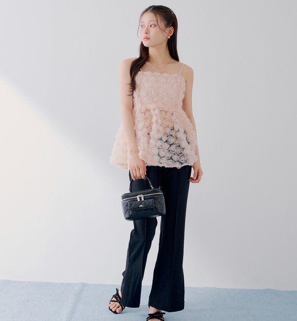  「1万枚突破！【SALON  by Chico】ローズチュールペプラムブラウス」|シャツ・ブラウス|