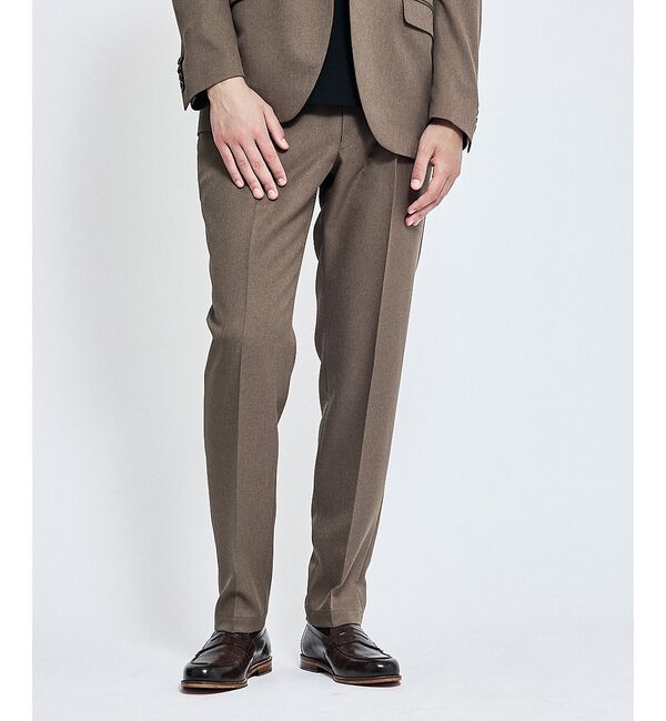 ABAHOUSE「【セットアップ対応】デニムライク ワンタック イージースラックス / 2WAYス」|スラックス|
