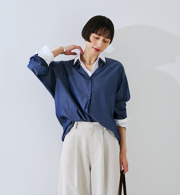 Rouge vif「コットンレイヤーデザインシャツ」|シャツ・ブラウス|