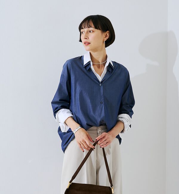 Rouge vif「コットンレイヤーデザインシャツ」|シャツ・ブラウス|