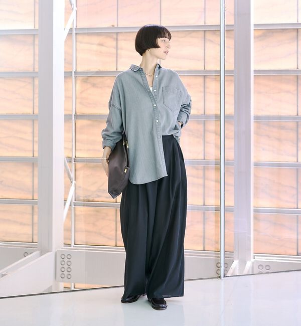 Rouge vif「【定番人気 / 2026AW】デニムオーバーサイズシャツ」|シャツ・ブラウス|