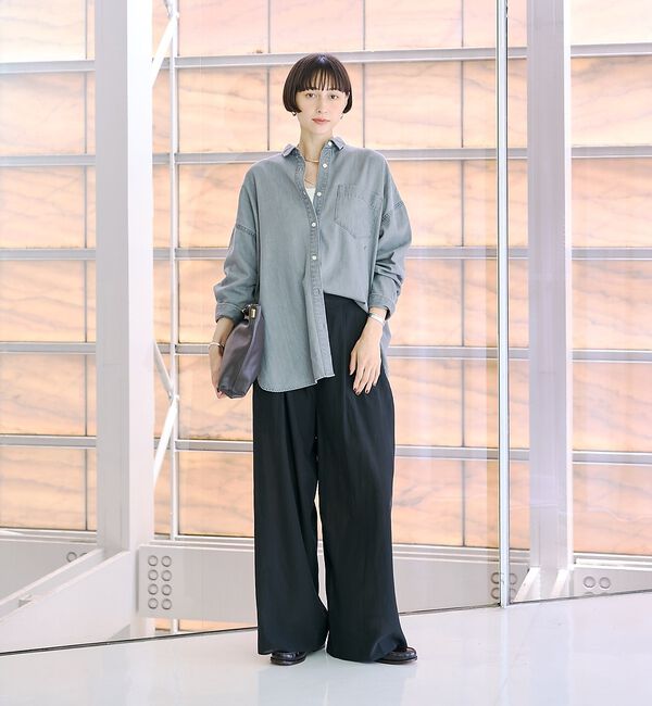 Rouge vif「【定番人気 / 2026AW】デニムオーバーサイズシャツ」|シャツ・ブラウス|
