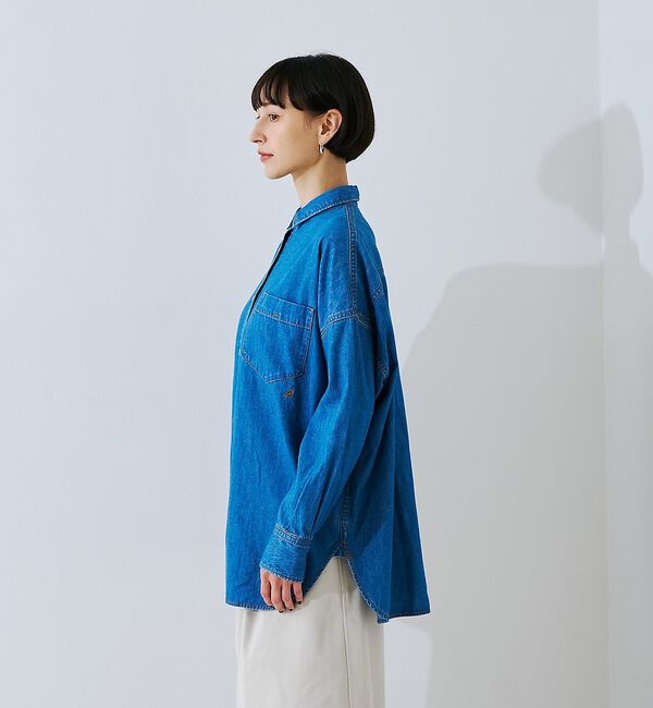 Rouge vif「【定番人気 / 2026AW】デニムオーバーサイズシャツ」|シャツ・ブラウス|