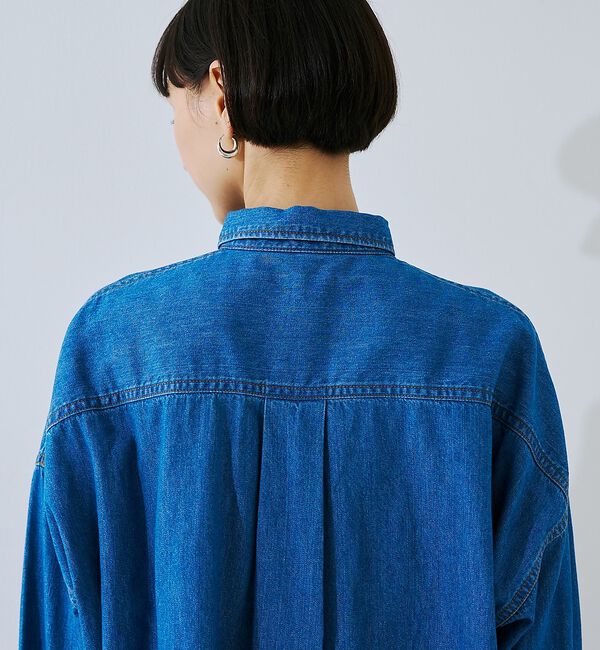 Rouge vif「【定番人気 / 2026AW】デニムオーバーサイズシャツ」|シャツ・ブラウス|