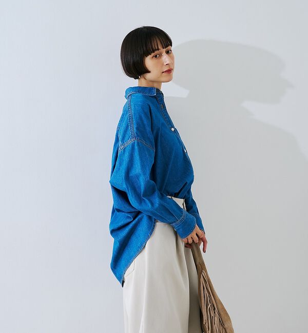 Rouge vif「【定番人気 / 2026AW】デニムオーバーサイズシャツ」|シャツ・ブラウス|