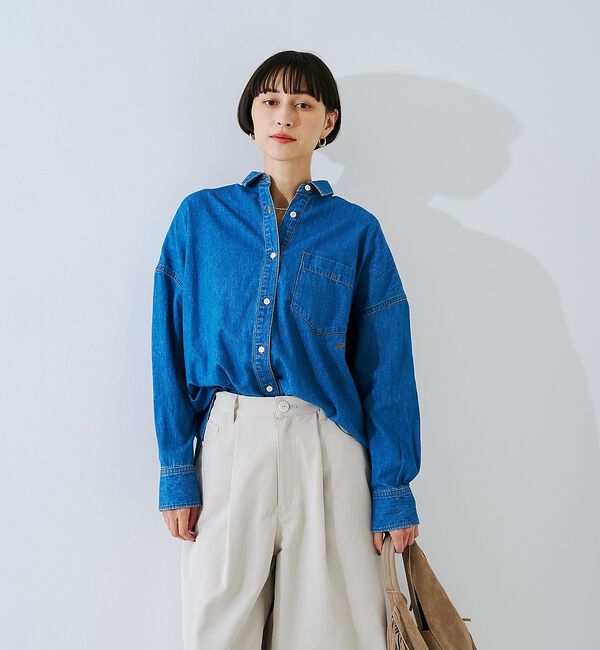 Rouge vif「【定番人気 / 2026AW】デニムオーバーサイズシャツ」|シャツ・ブラウス|