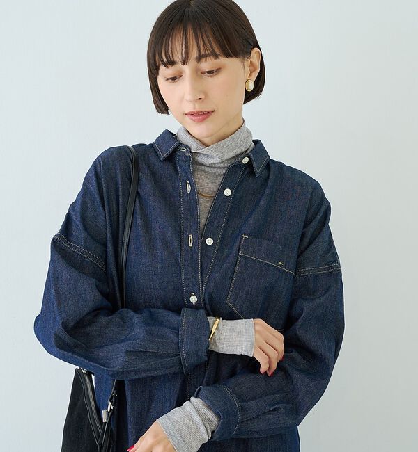 Rouge vif「【定番人気 / 2026AW】デニムオーバーサイズシャツ」|シャツ・ブラウス|