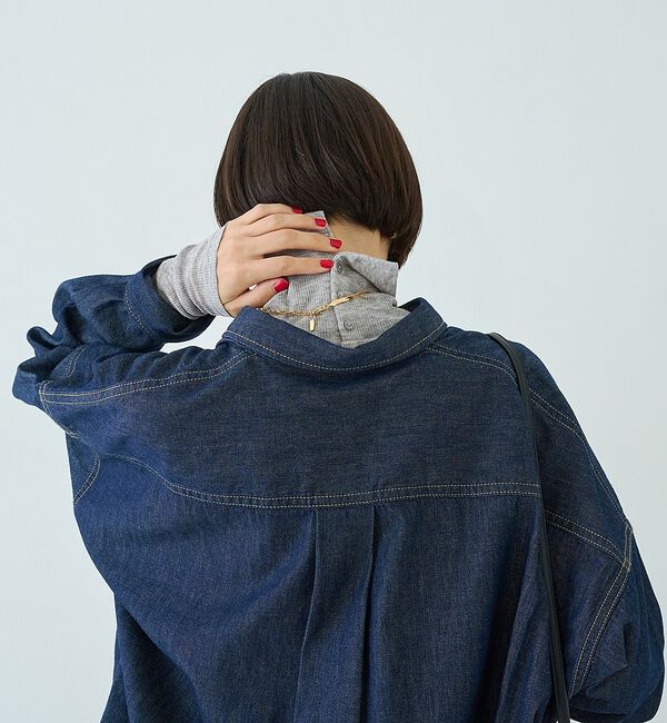 Rouge vif「【定番人気 / 2026AW】デニムオーバーサイズシャツ」|シャツ・ブラウス|