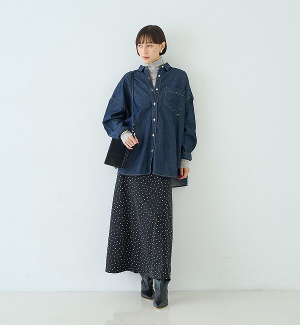 Rouge vif「【定番人気 / 2026AW】デニムオーバーサイズシャツ」|シャツ・ブラウス|