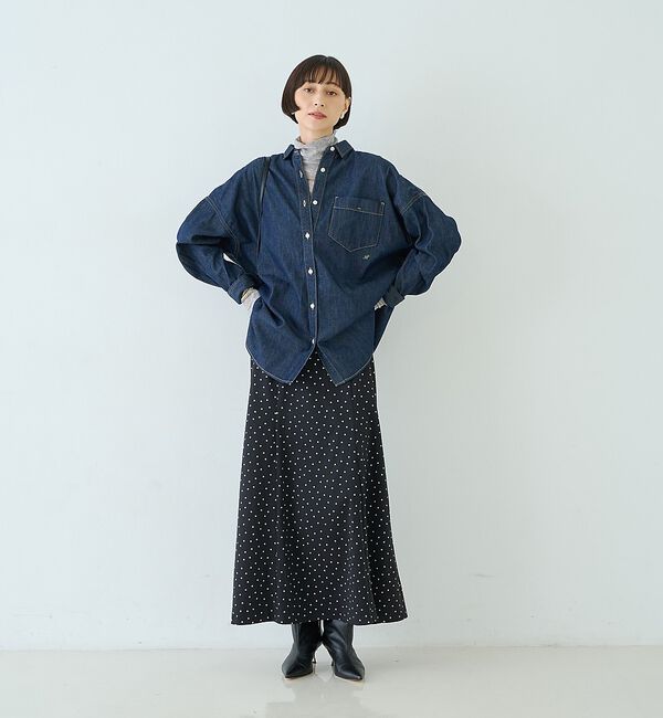 Rouge vif「【定番人気 / 2026AW】デニムオーバーサイズシャツ」|シャツ・ブラウス|