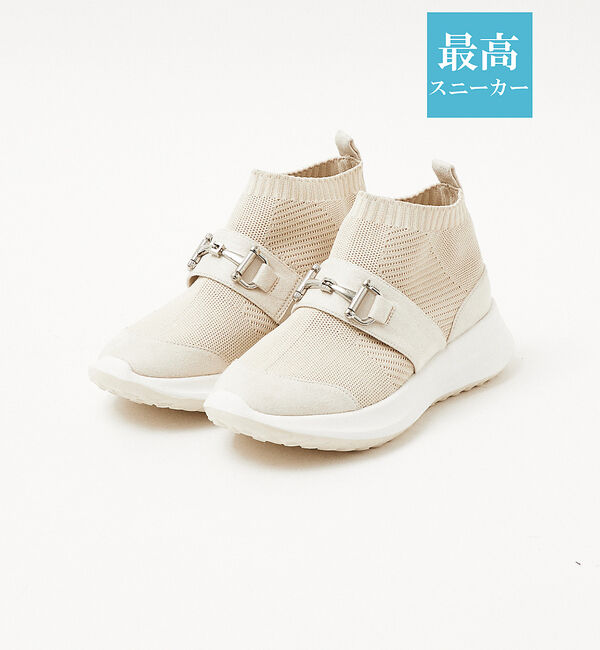 AU BANNISTER「【最高スニーカー】ビット付きストレッチシューズ」|スニーカー|アイボリー