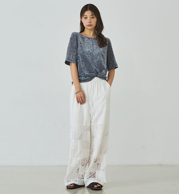 abahouse mavie「シアーベロアTシャツ」|Tシャツ・カットソー|