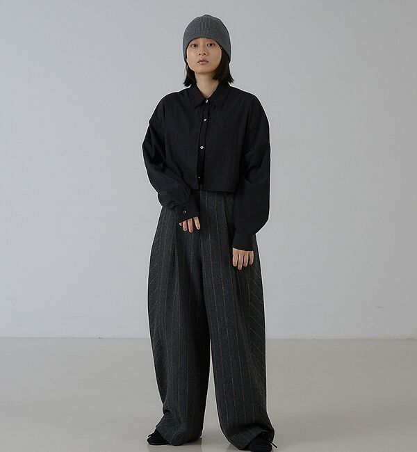 NOMINE「【ユニセックス】ロングヨーク オーバーサイズ シャツ」|シャツ・ブラウス|