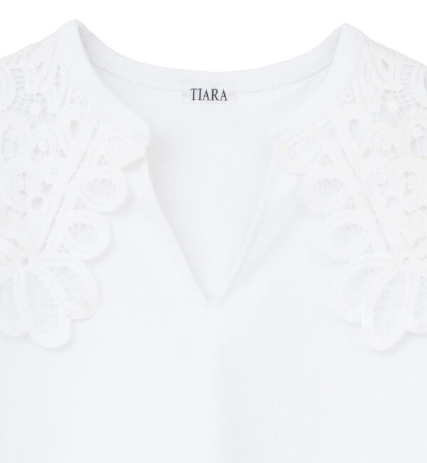 TIARA「レースカラーTシャツ」|Tシャツ・カットソー|