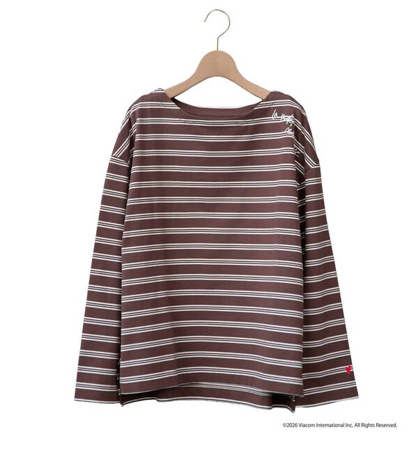 Liesse「《コラボ》Emily in Paris　ボーダーカットソー」|Tシャツ・カットソー|ブラウン&times;ブラック
