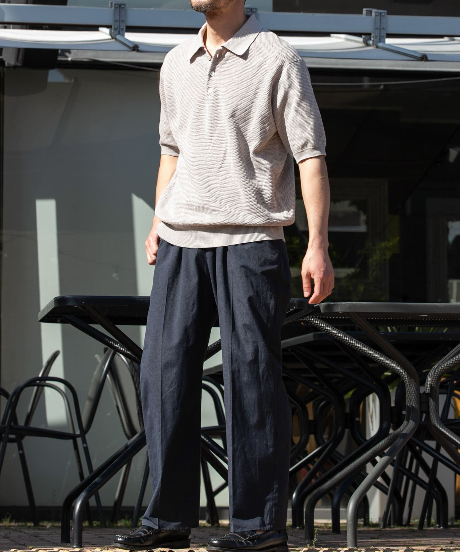 URBAN RESEARCH ROSSO「『WEB限定』変形カノコ半袖ニットポロ」|ポロシャツ|
