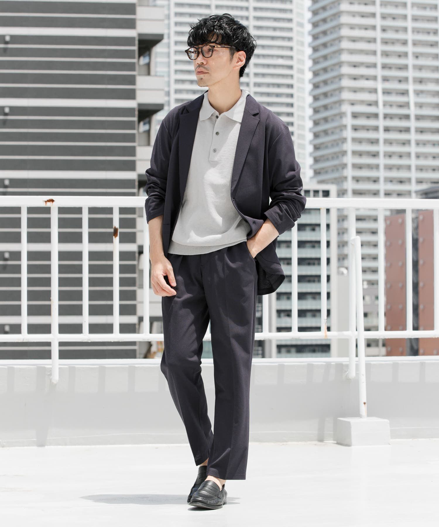 URBAN RESEARCH ROSSO「『UR TECH』AIRDRY半袖ニットポロ」|ポロシャツ|