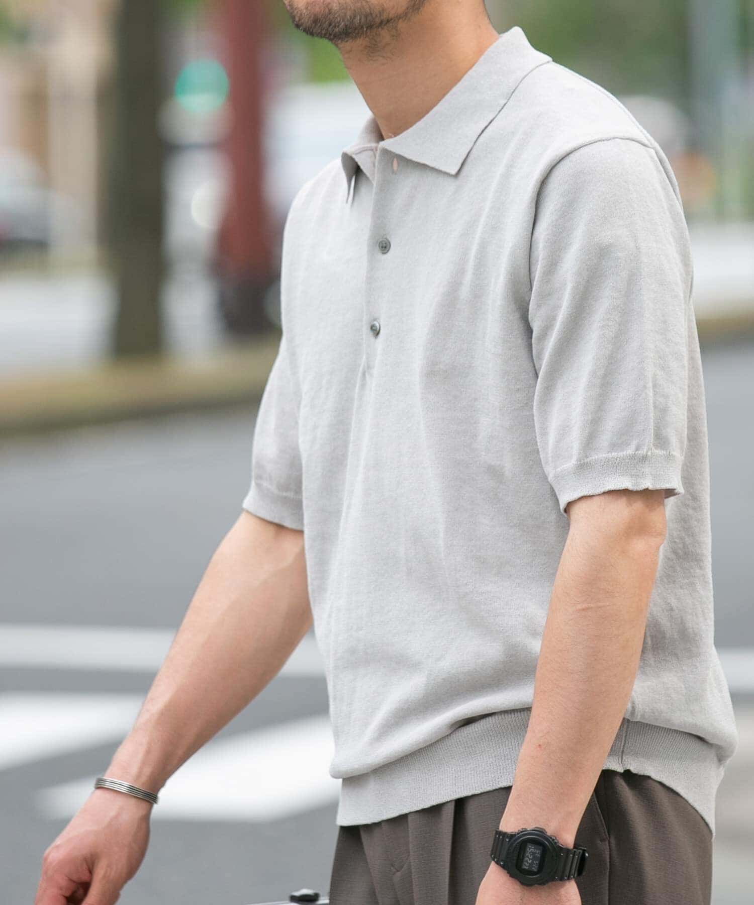 URBAN RESEARCH ROSSO「『UR TECH』AIRDRY半袖ニットポロ」|ポロシャツ|