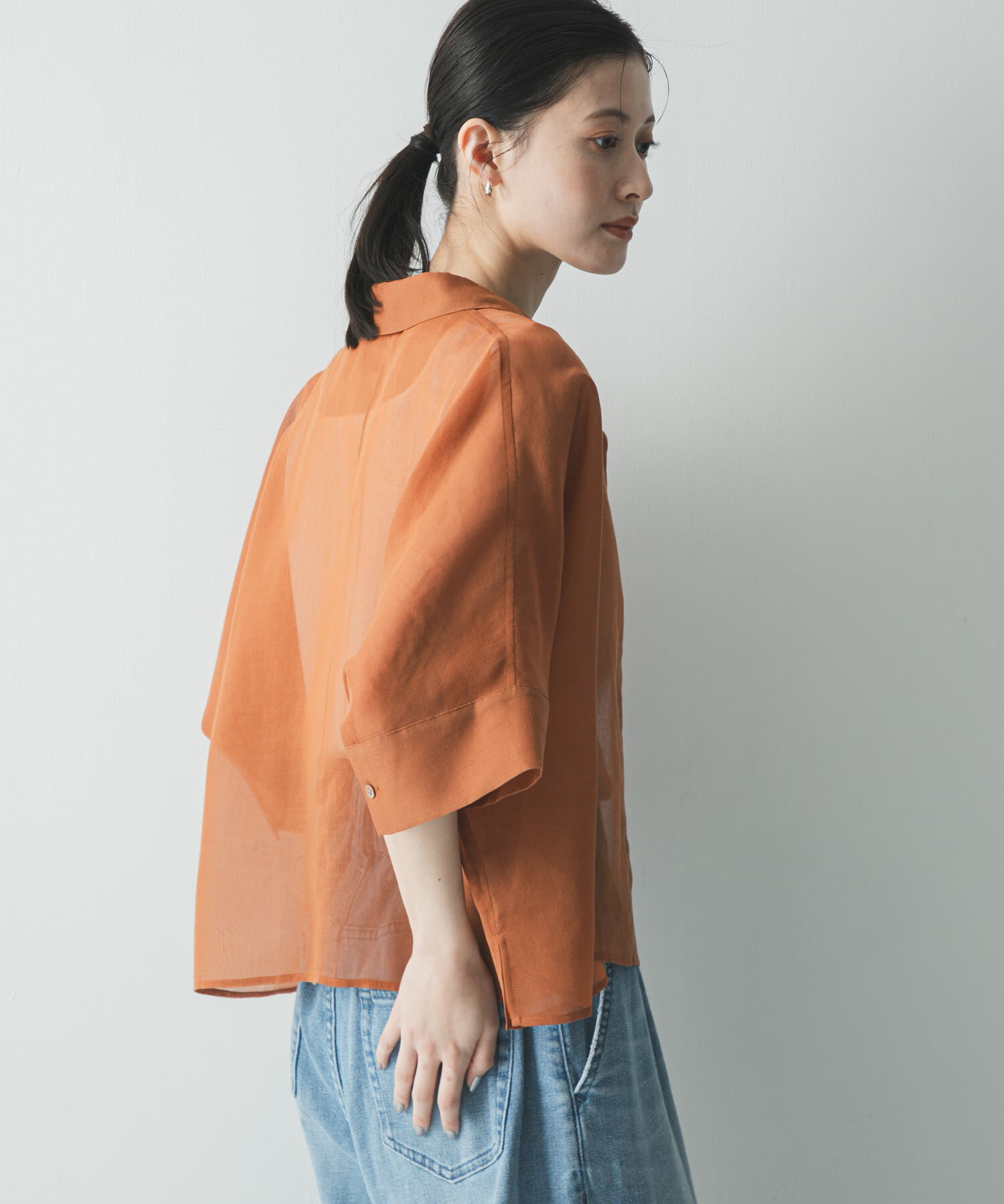 URBAN RESEARCH「ハーフスリーブシアーショートシャツ」|シャツ・ブラウス|