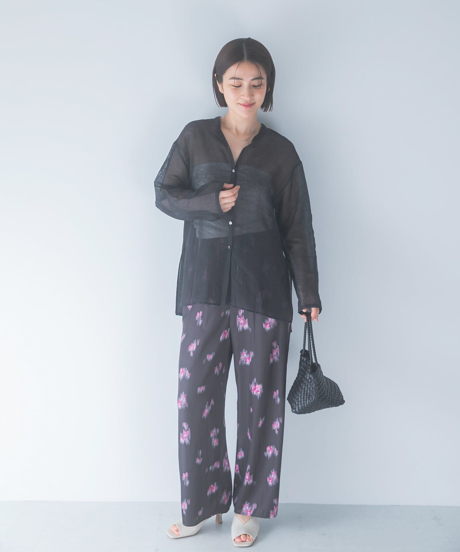 URBAN RESEARCH ROSSO「リネンシアーカールマイヤーブラウス」|シャツ・ブラウス|