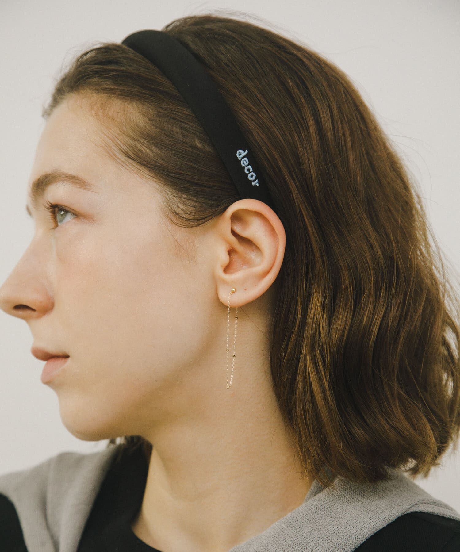 URBAN RESEARCH「decor『デコール』　SATIN HEADBAND」|カチューシャ|ブラック