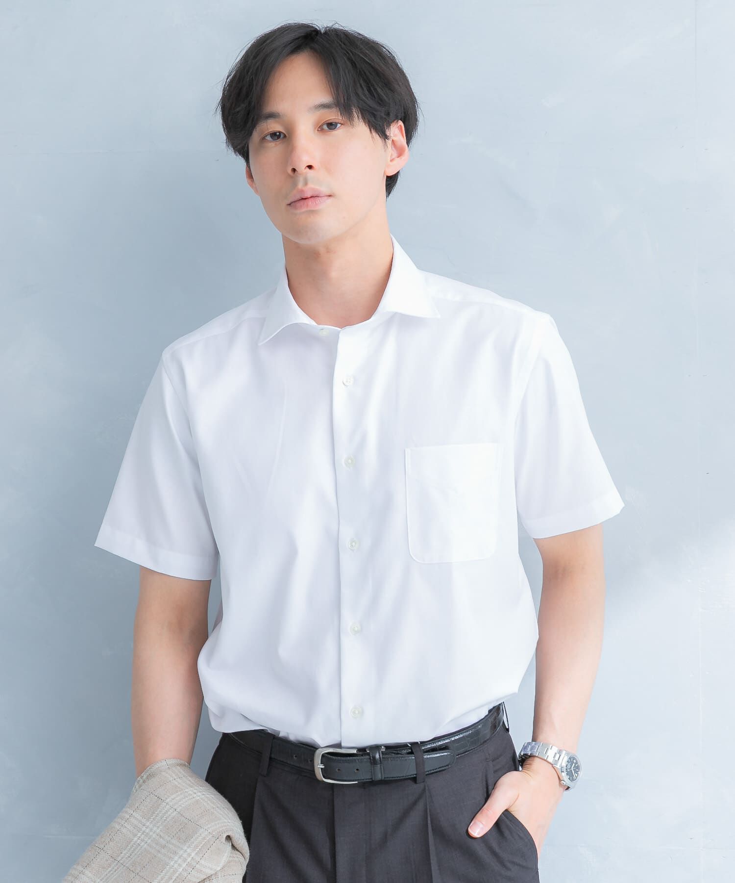 URBAN RESEARCH DOORS「LIFE STYLE TAILOR　セミワイド半袖シャツ」|シャツ・ブラウス|