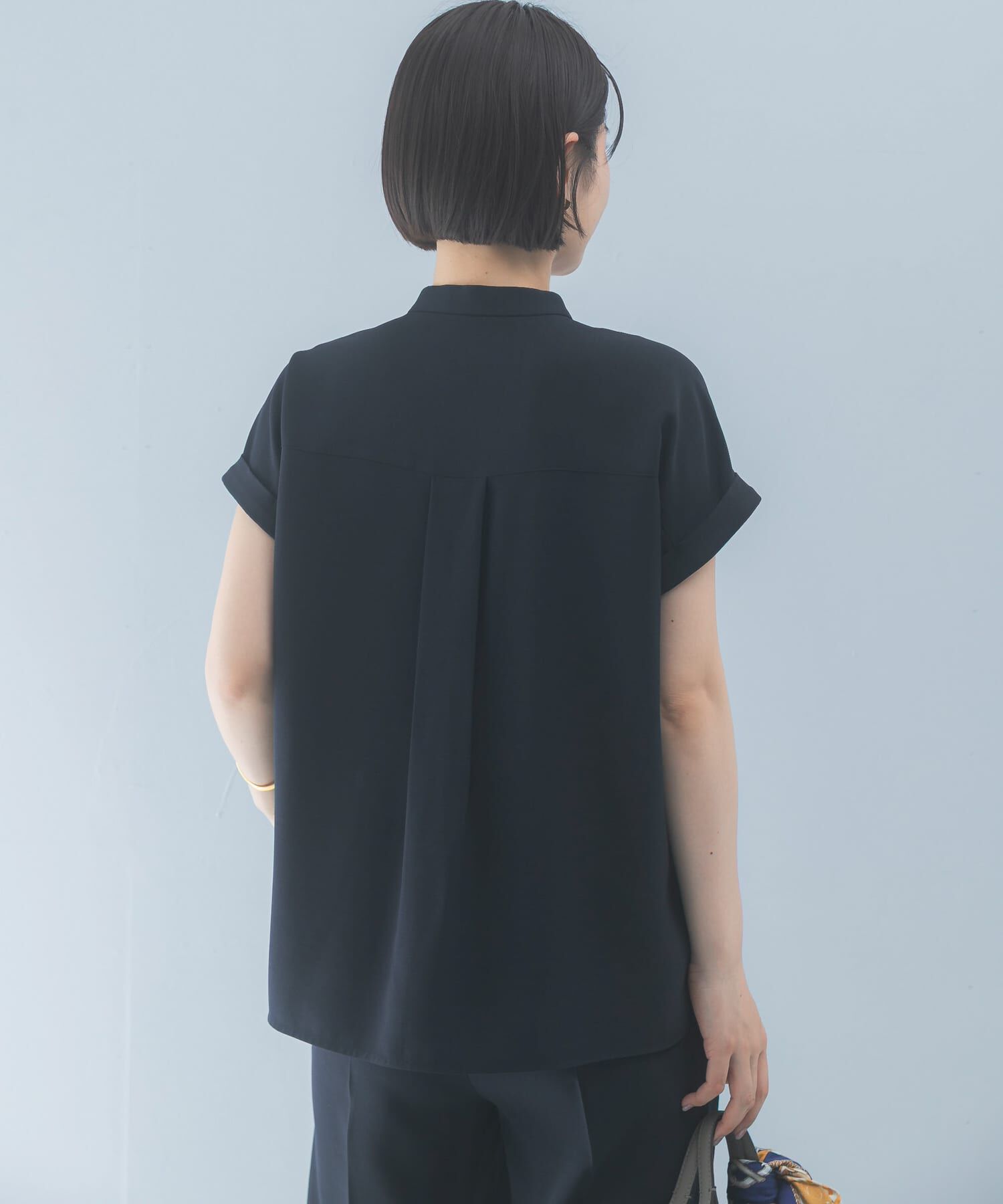 URBAN RESEARCH ROSSO「クールタッチ吸水速乾ポケットフレアブラウス」|シャツ・ブラウス|
